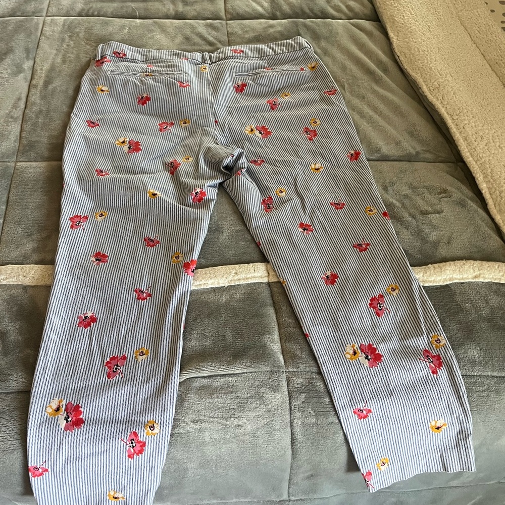 Floral Striped Pants